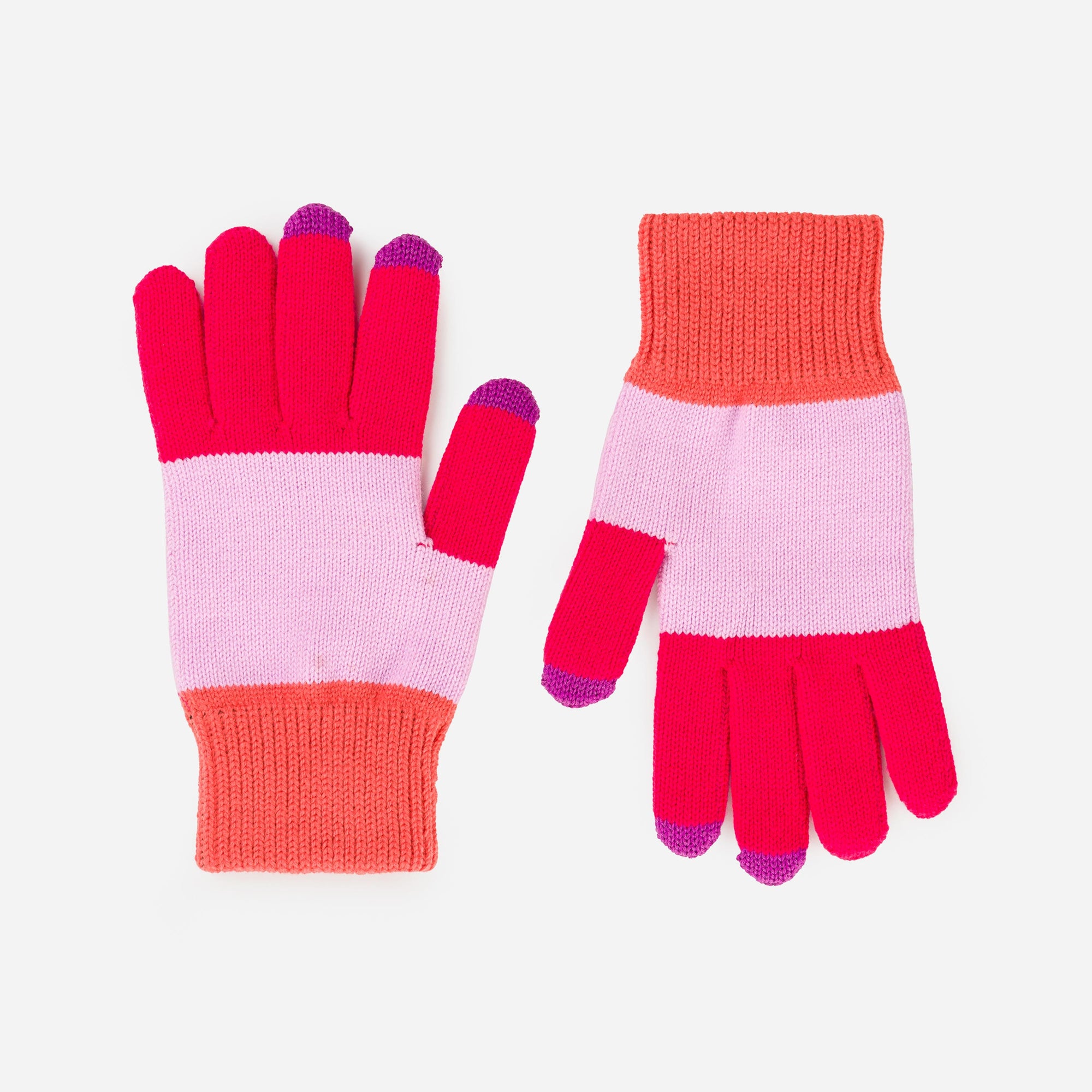 Verloop - Trio Colorblock Knit Touchscreen Gloves -