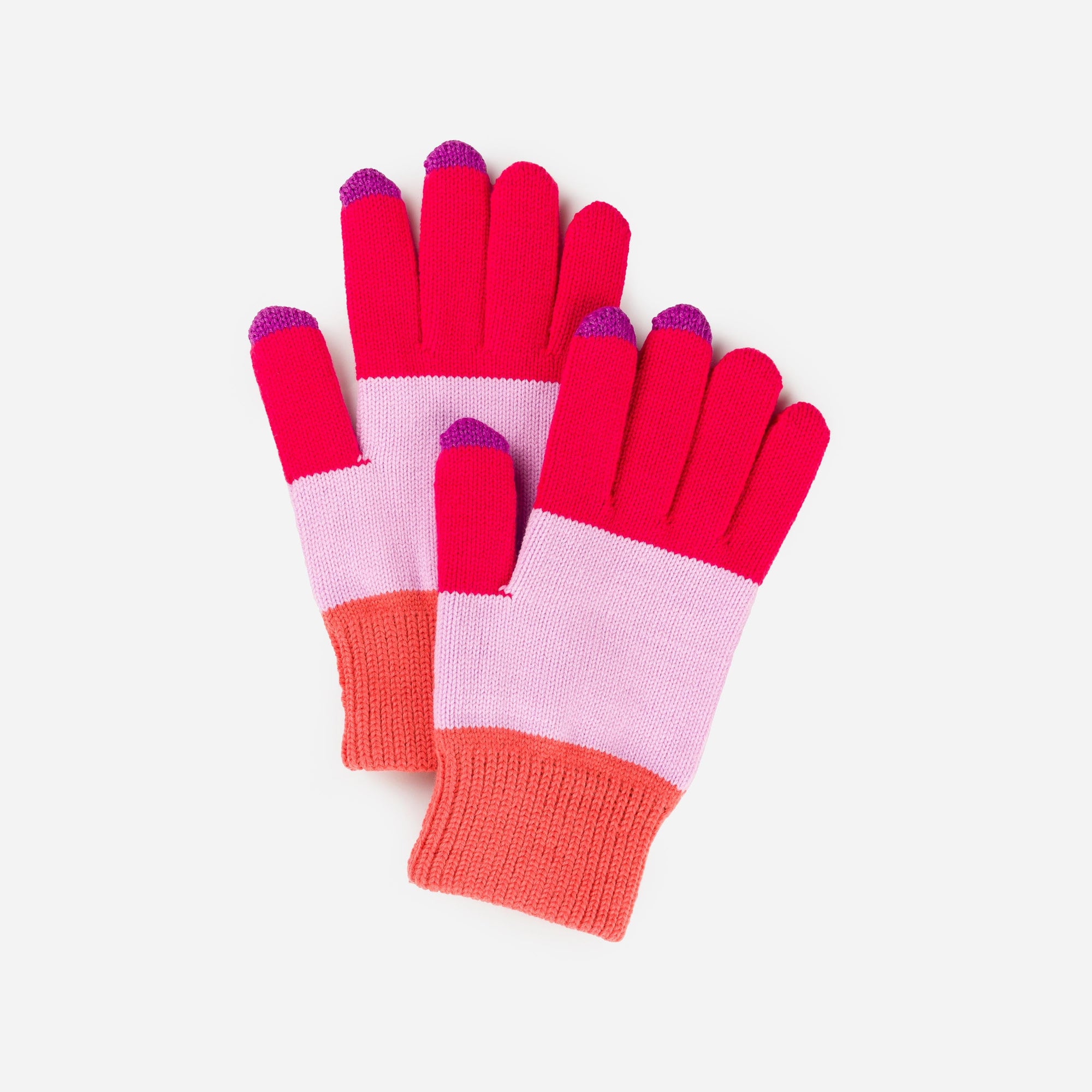Verloop - Trio Colorblock Knit Touchscreen Gloves -