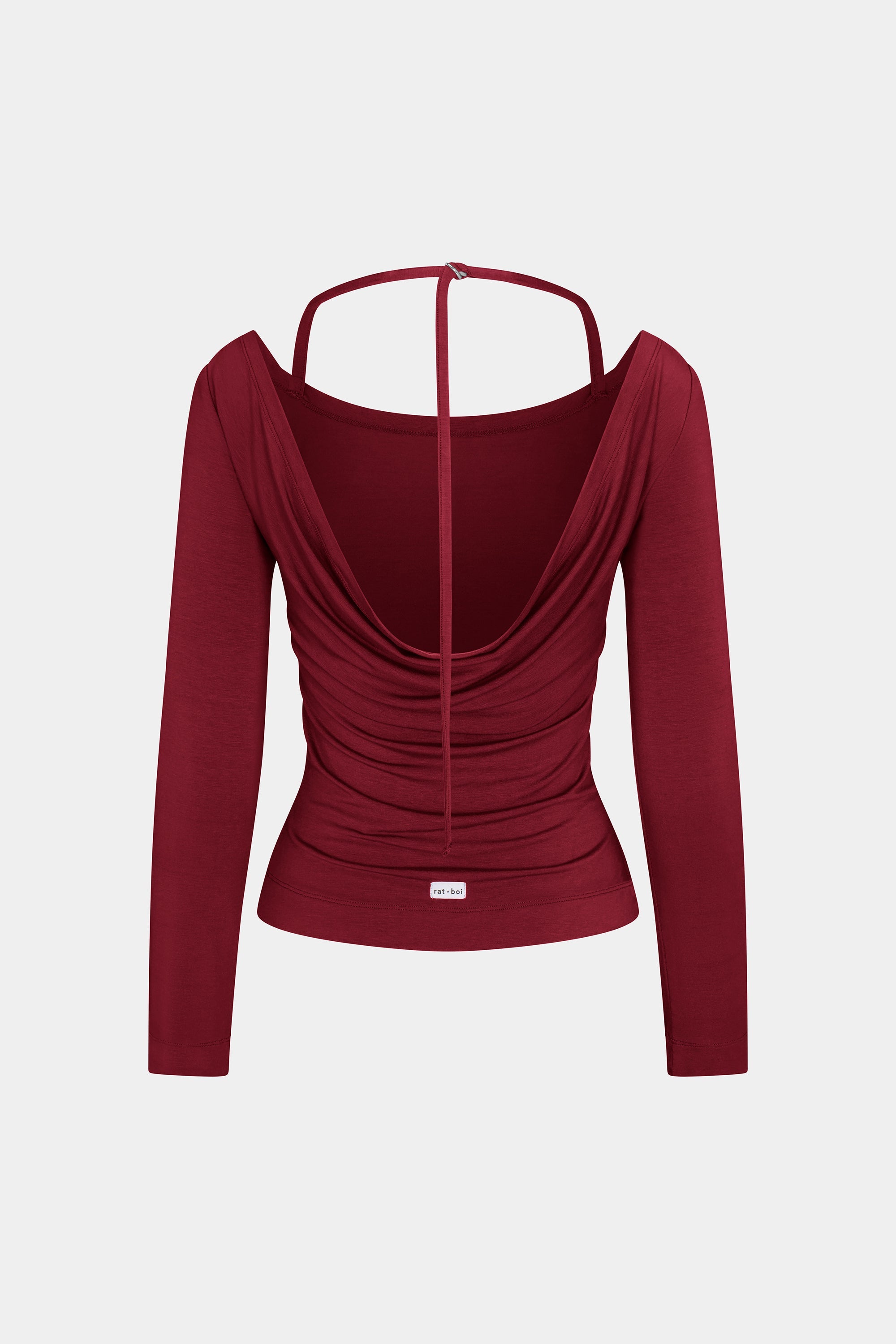 Rat Boi - Cowl Back Long Sleeve - Bordeaux -