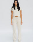 Wildflo Studio - Wide Leg Lounge Pants Cream -