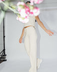 Wildflo Studio - Wide Leg Lounge Pants Cream -