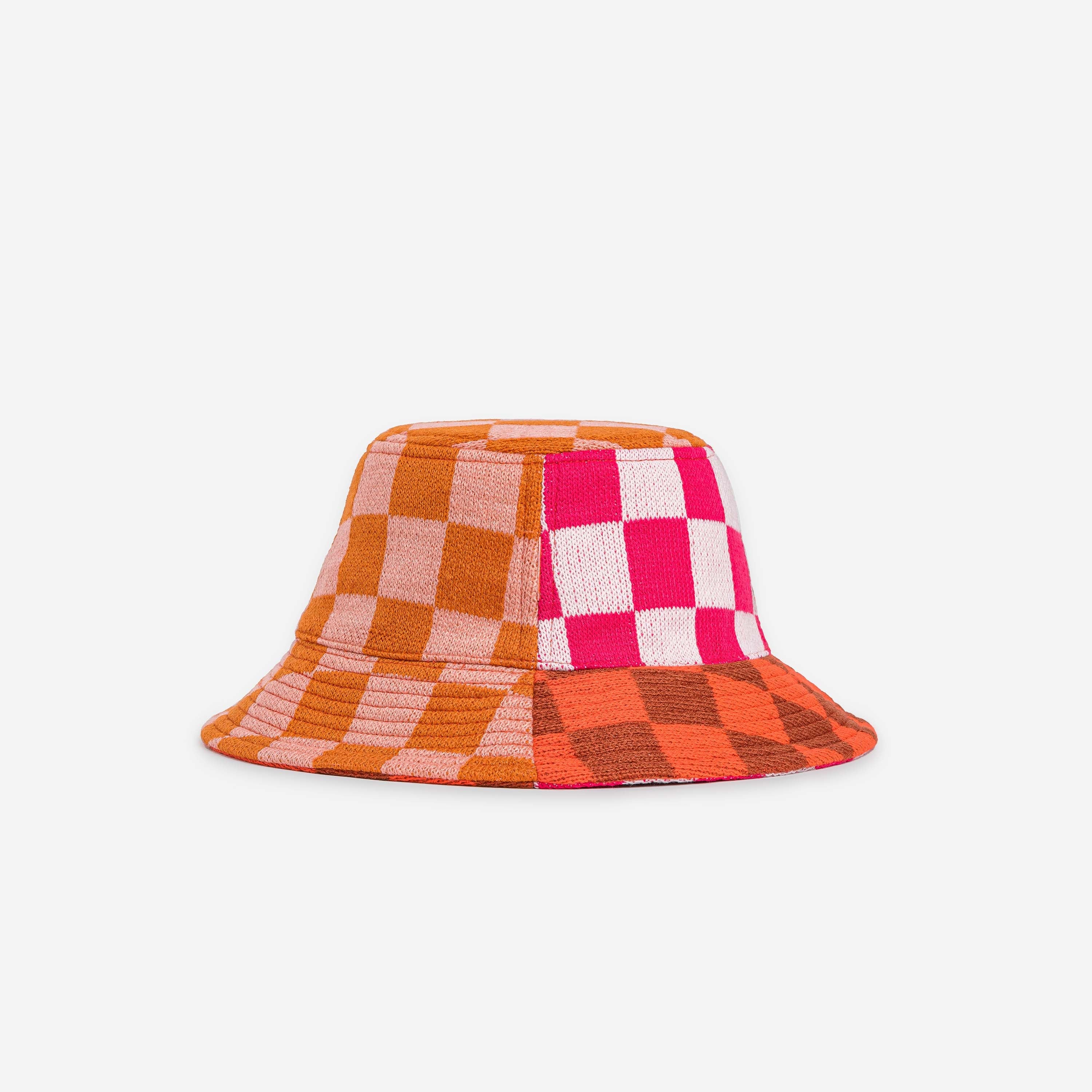 Checkerboard Patchwork Bucket Hat
