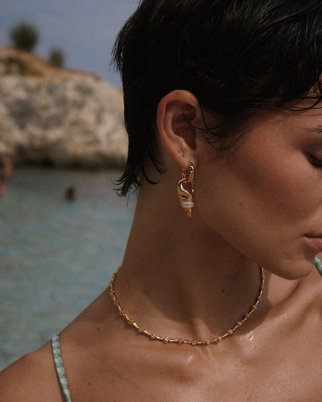 Luv Aj - The Seashell Charm Hoops -