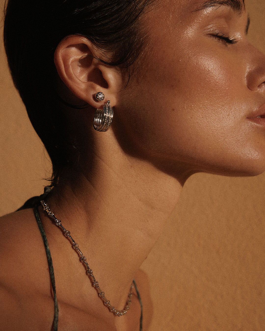 Luv Aj - The Ridged Positano Hoops -