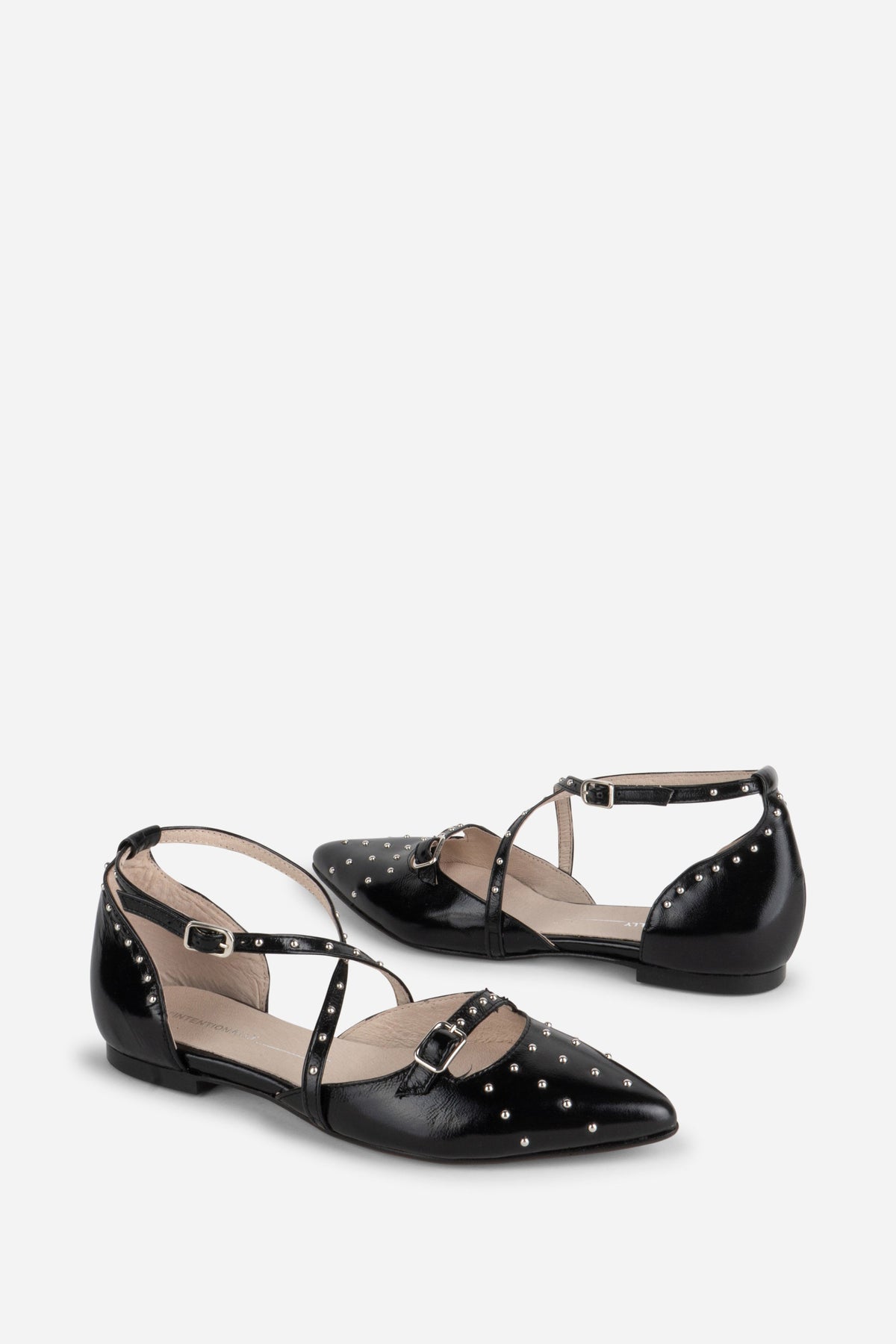 Intentionally Blank - Crowd Studded Criss Cross Flat -