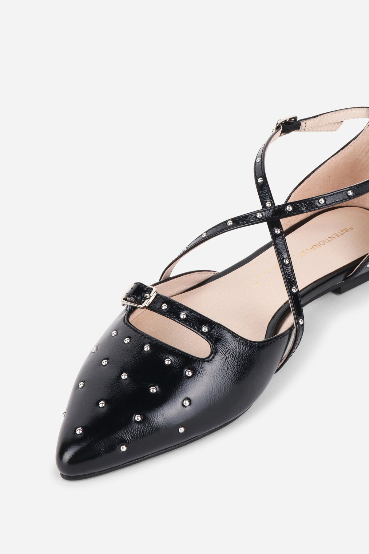 Intentionally Blank - Crowd Studded Criss Cross Flat -
