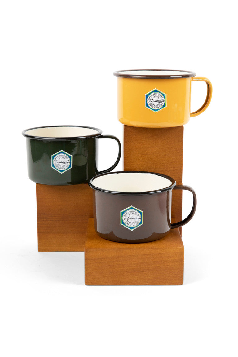 Crow Canyon Home - Camp Wandawega x CCH Soup Mug - Forest Green &amp; Cream -