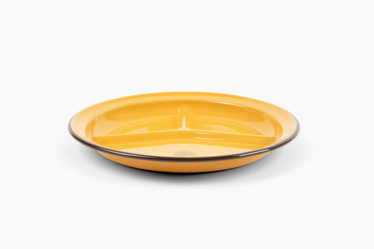 Crow Canyon Home - Camp Wandawega x CCH Divided Camp Plate - Mustard Yellow, Set of 2 -