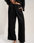 Be Idle - Drawstring Pant - Black -