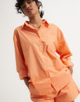 Be Idle - The Poplin Button Down - Peach -
