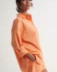 Be Idle - The Poplin Button Down - Peach -