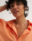Be Idle - The Poplin Button Down - Peach -
