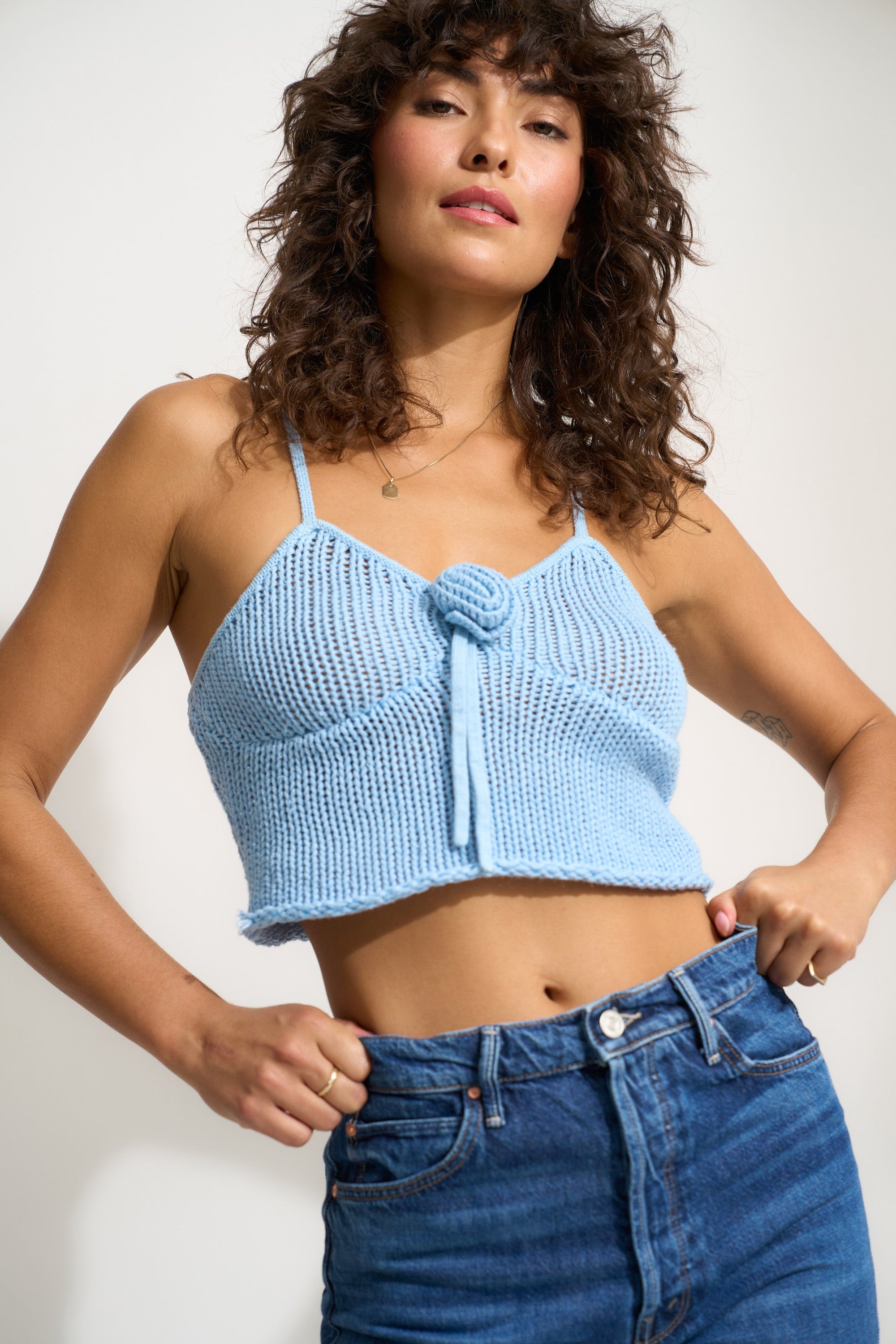 Callahan Knitwear - Rosie Tank - Sky -