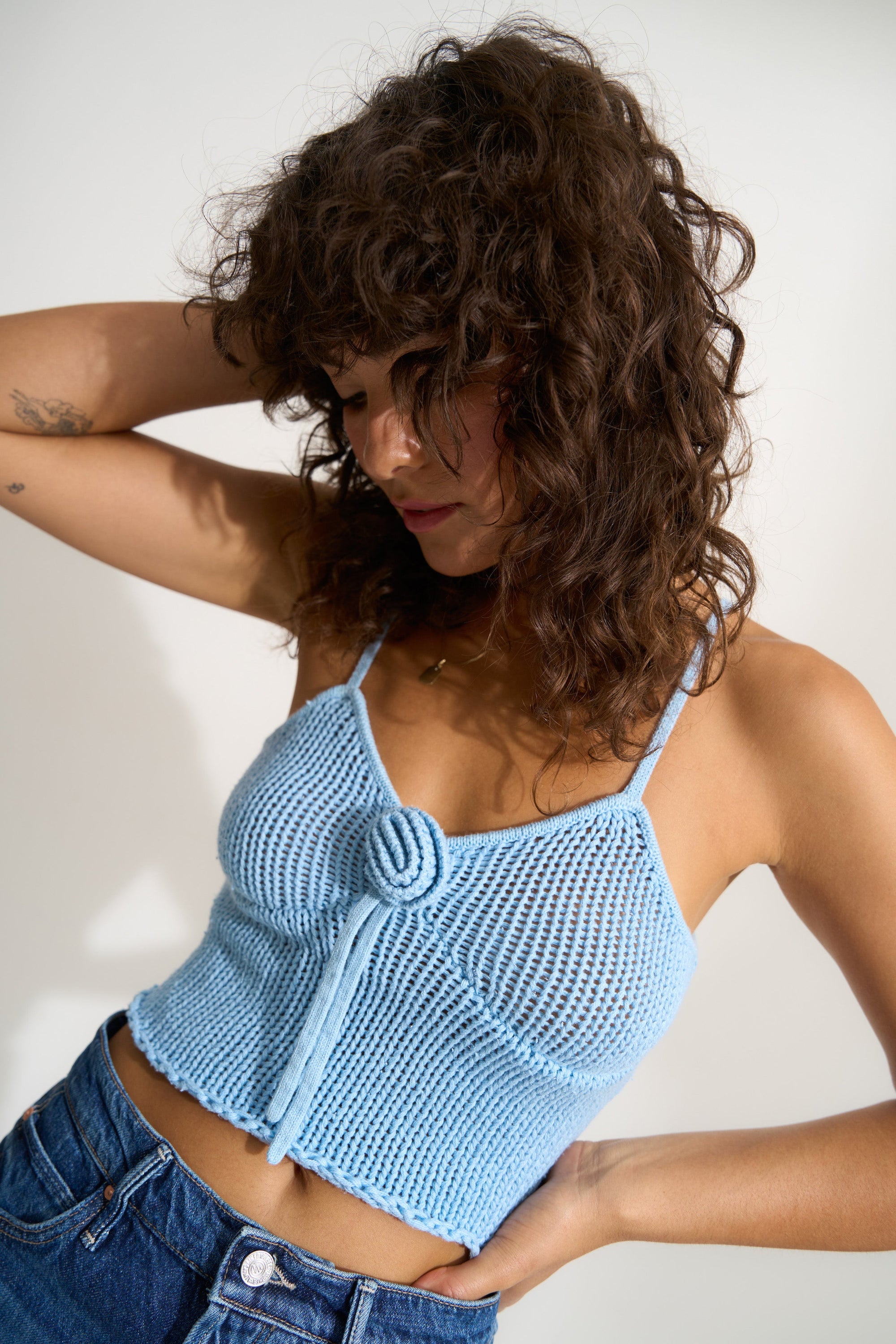 Callahan Knitwear - Rosie Tank - Sky -