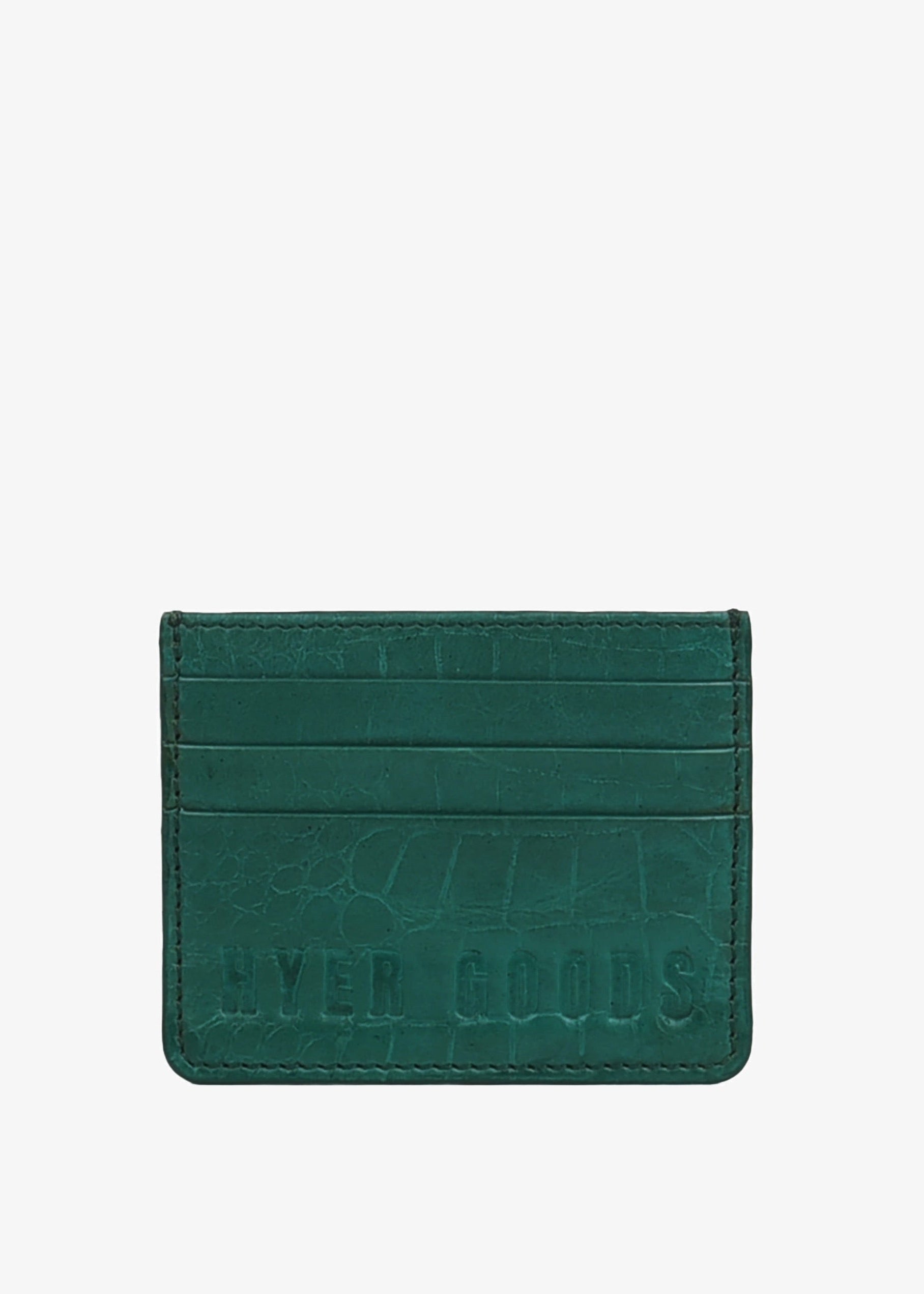 Card Wallet - Green Croc