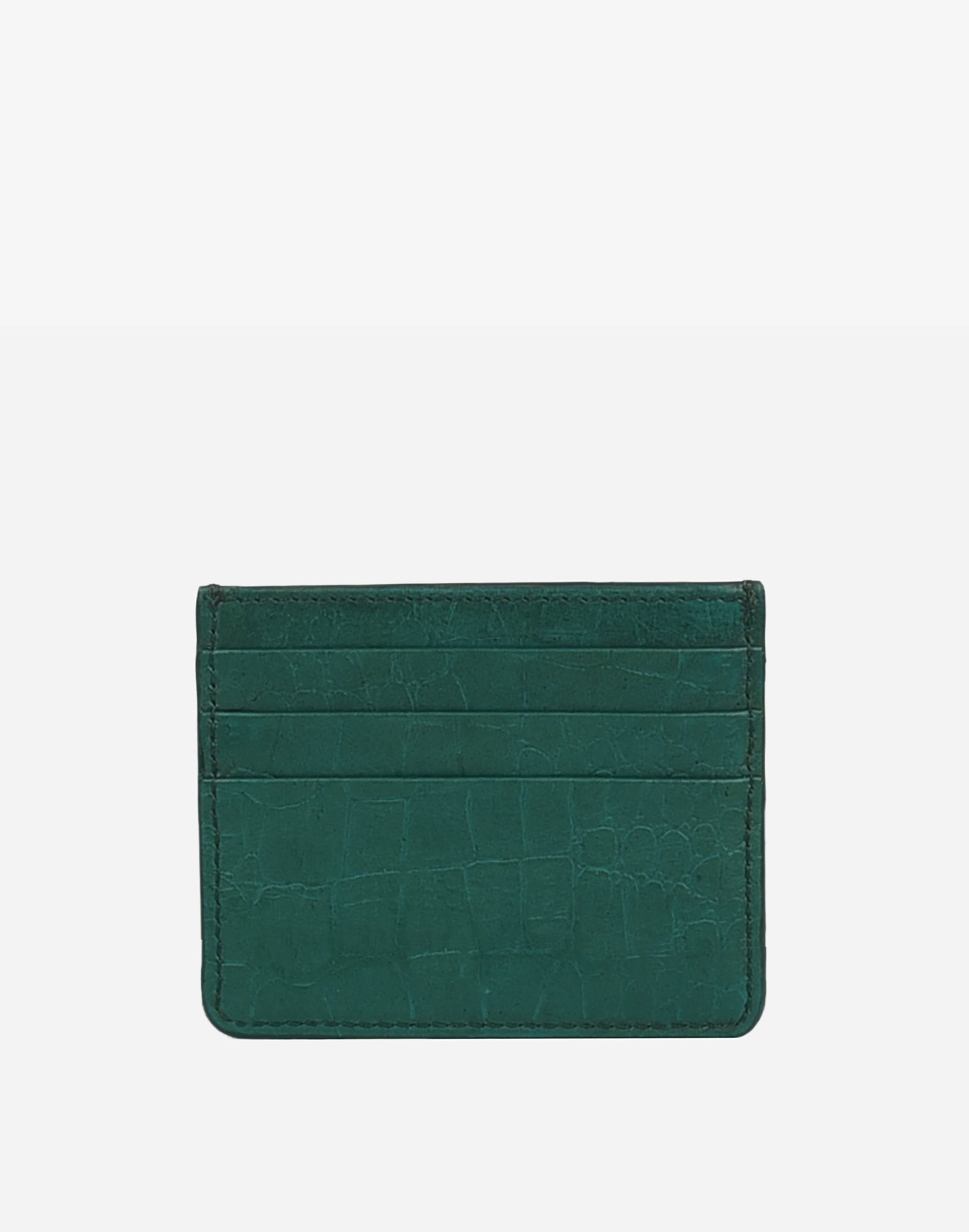 Card Wallet - Green Croc