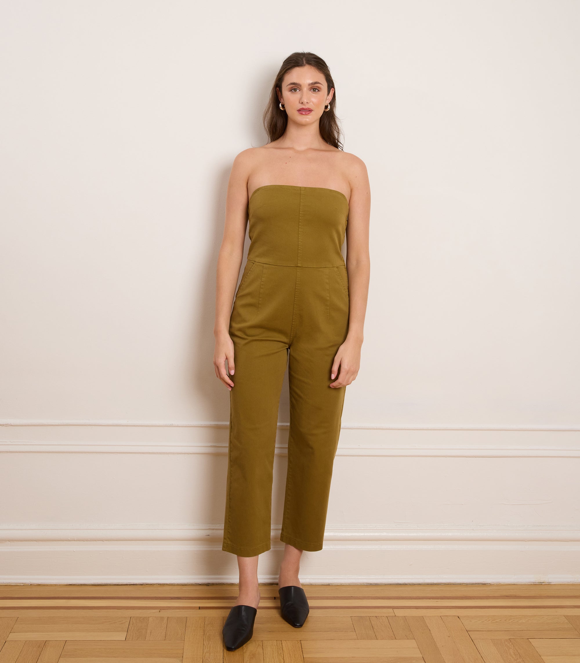 Loup - Beverly Strapless Jumpsuit - Chartreuse -