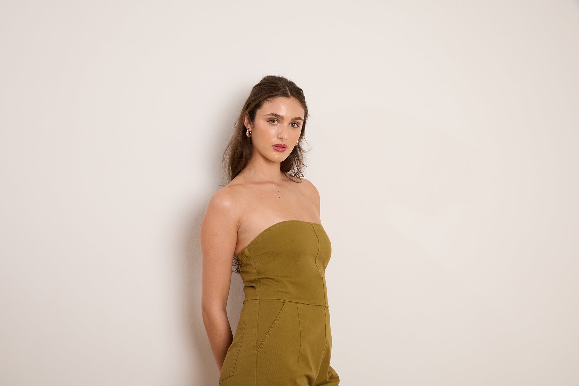 Loup - Beverly Strapless Jumpsuit - Chartreuse -