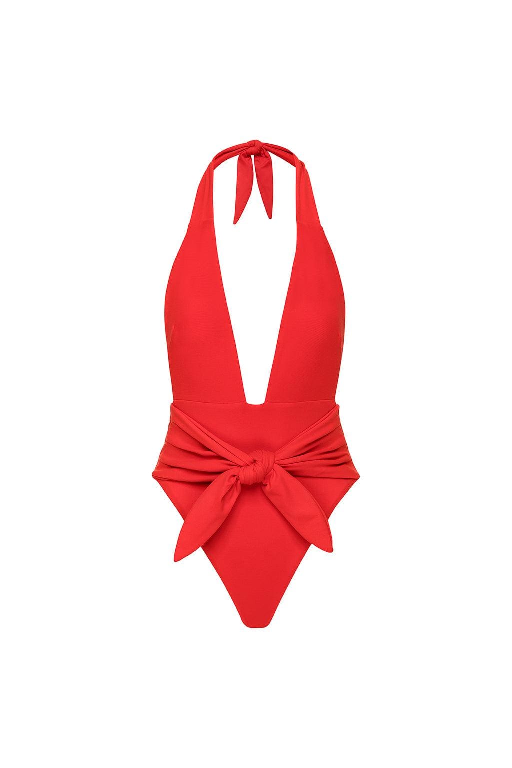 Montce - Cherry Tropez Tie-Up One-Piece -