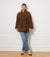 Valentina Sherpa Wrap Coat - Chocolate