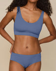 Harper Wilde - Cloud Cotton Scoop Bralette - Cerulean -