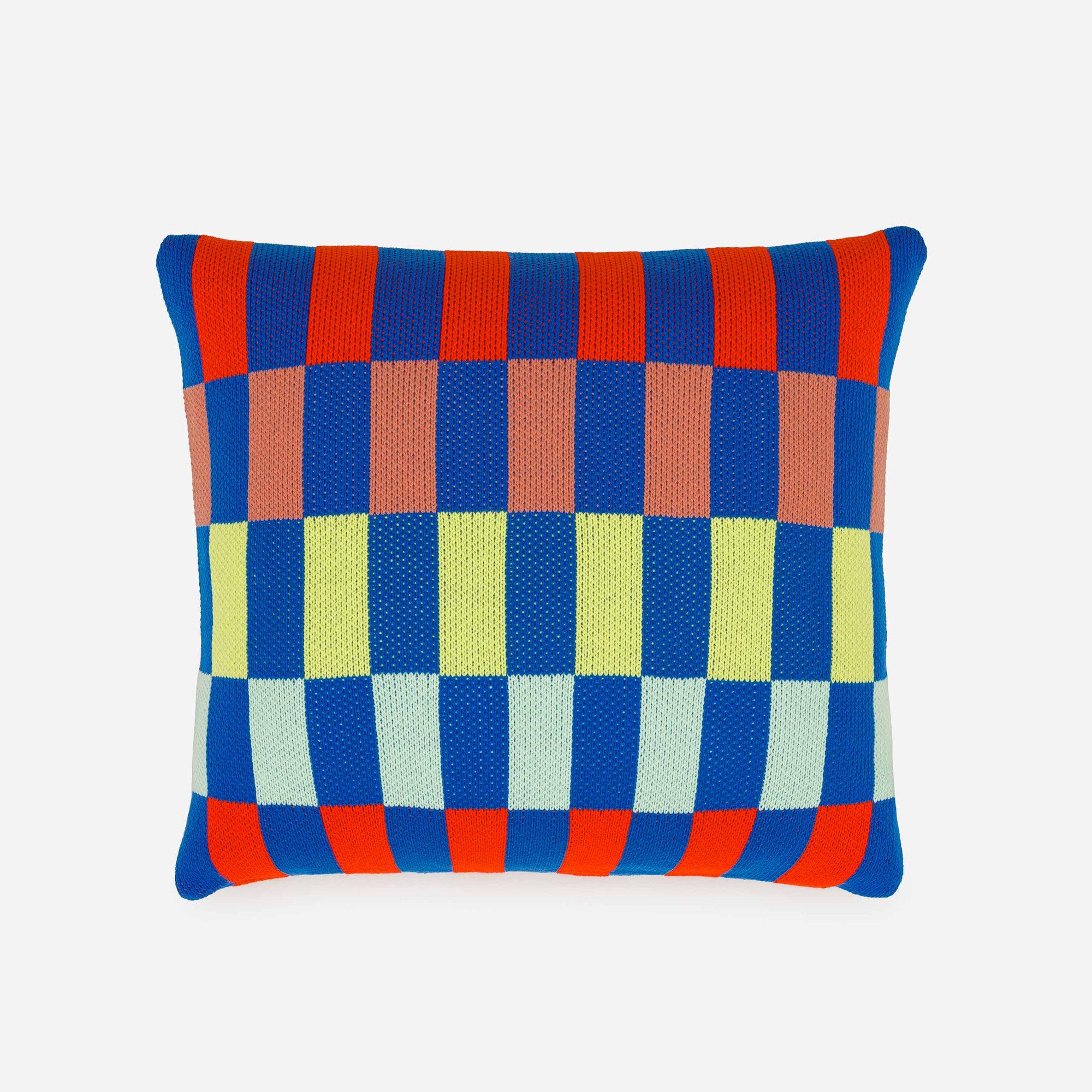 Verloop - Mosaic Checkerboard Pillow Cover - Cobalt