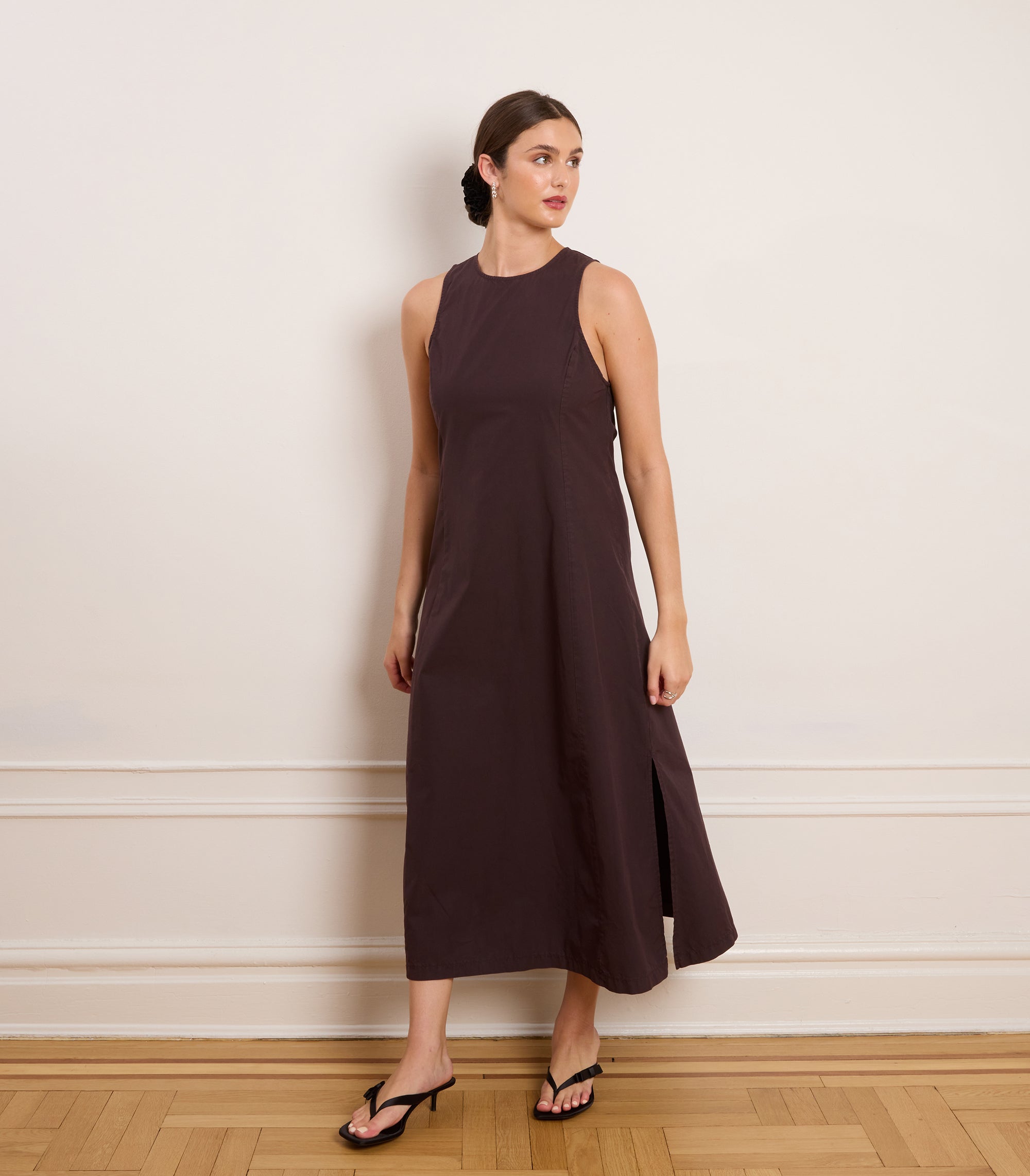 Loup - Tyler Midi Dress - Dark Cocoa -