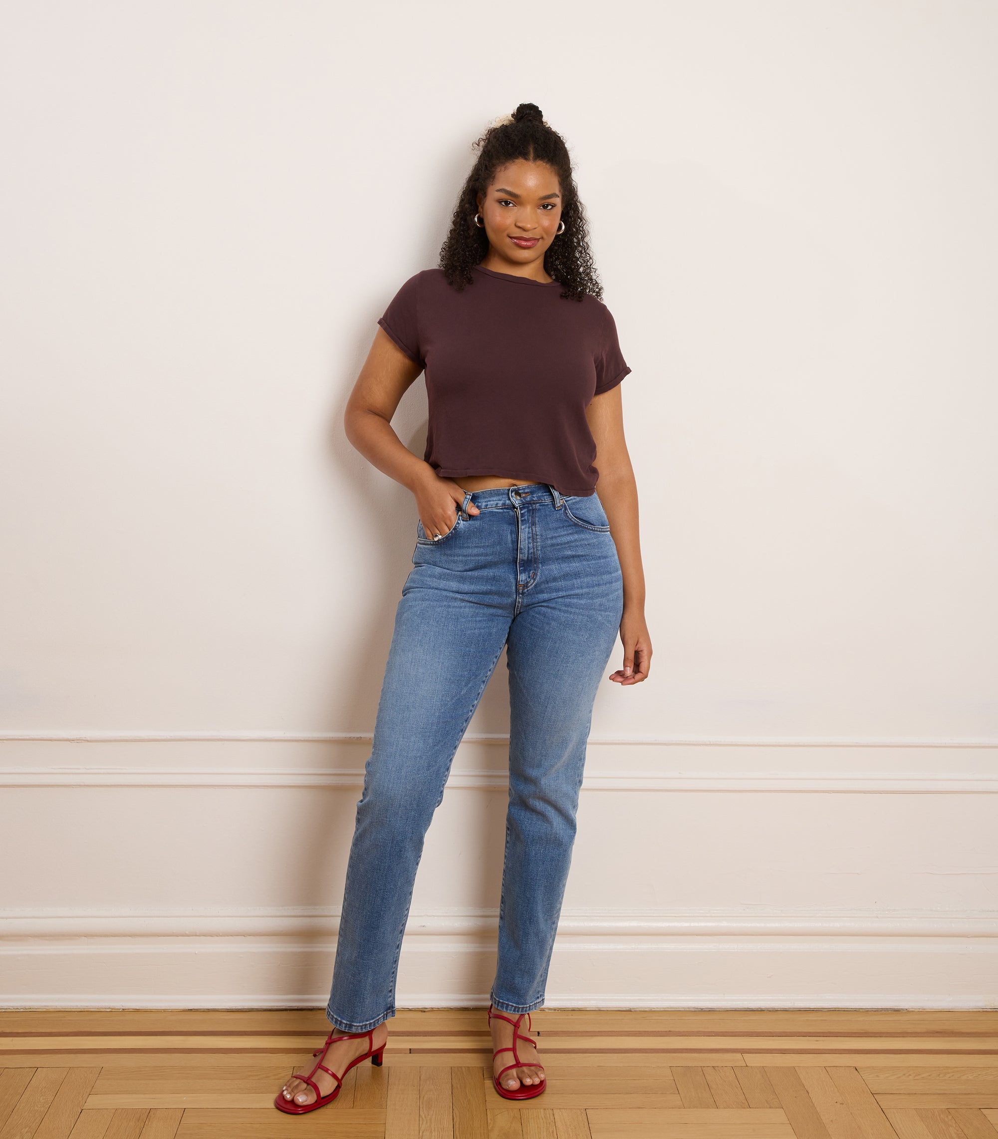 Loup - Winona High Rise Stovepipe Jeans - Indigo -