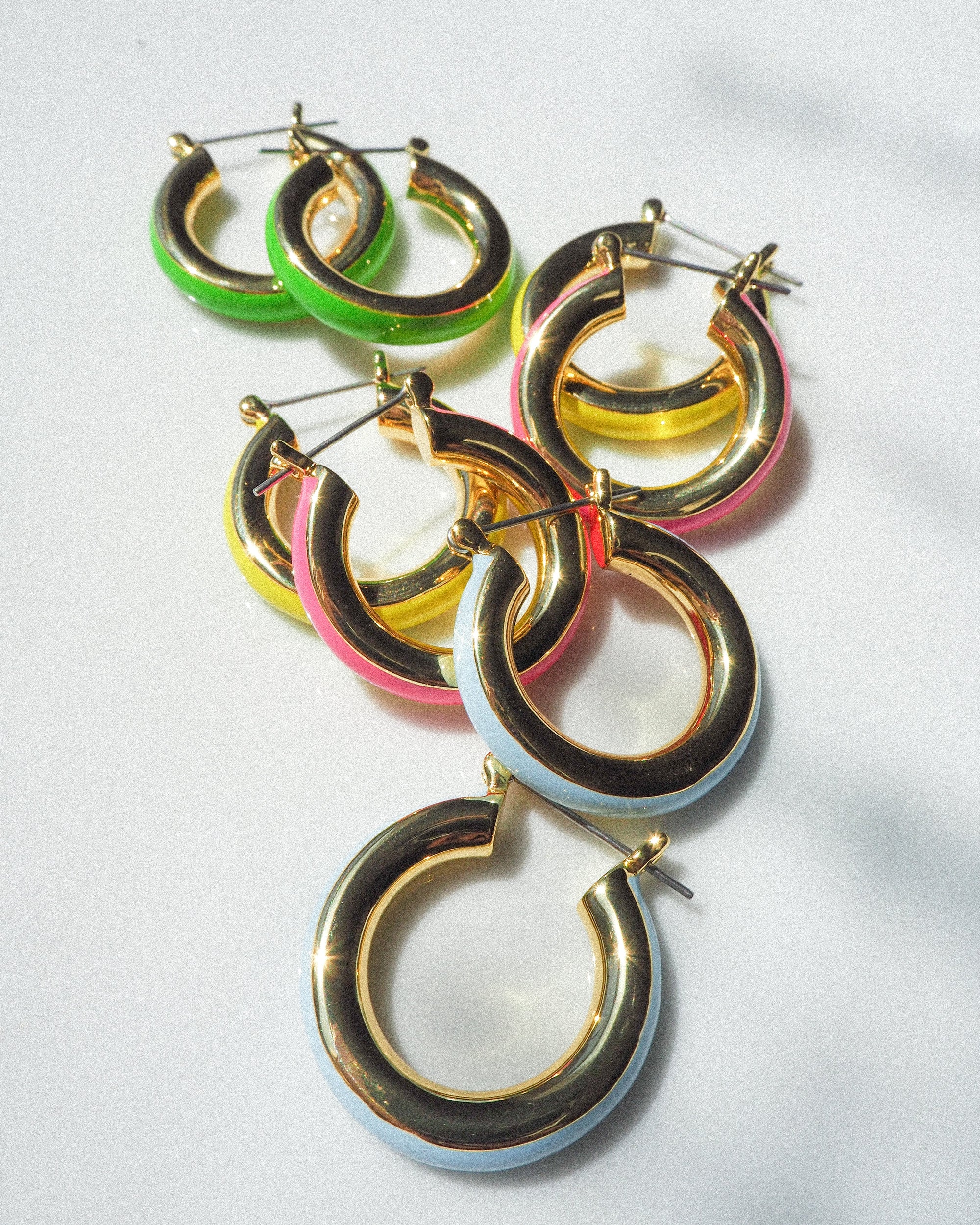 Luv Aj - Stripe Baby Amalfi Hoops - Bright Green/Gold -