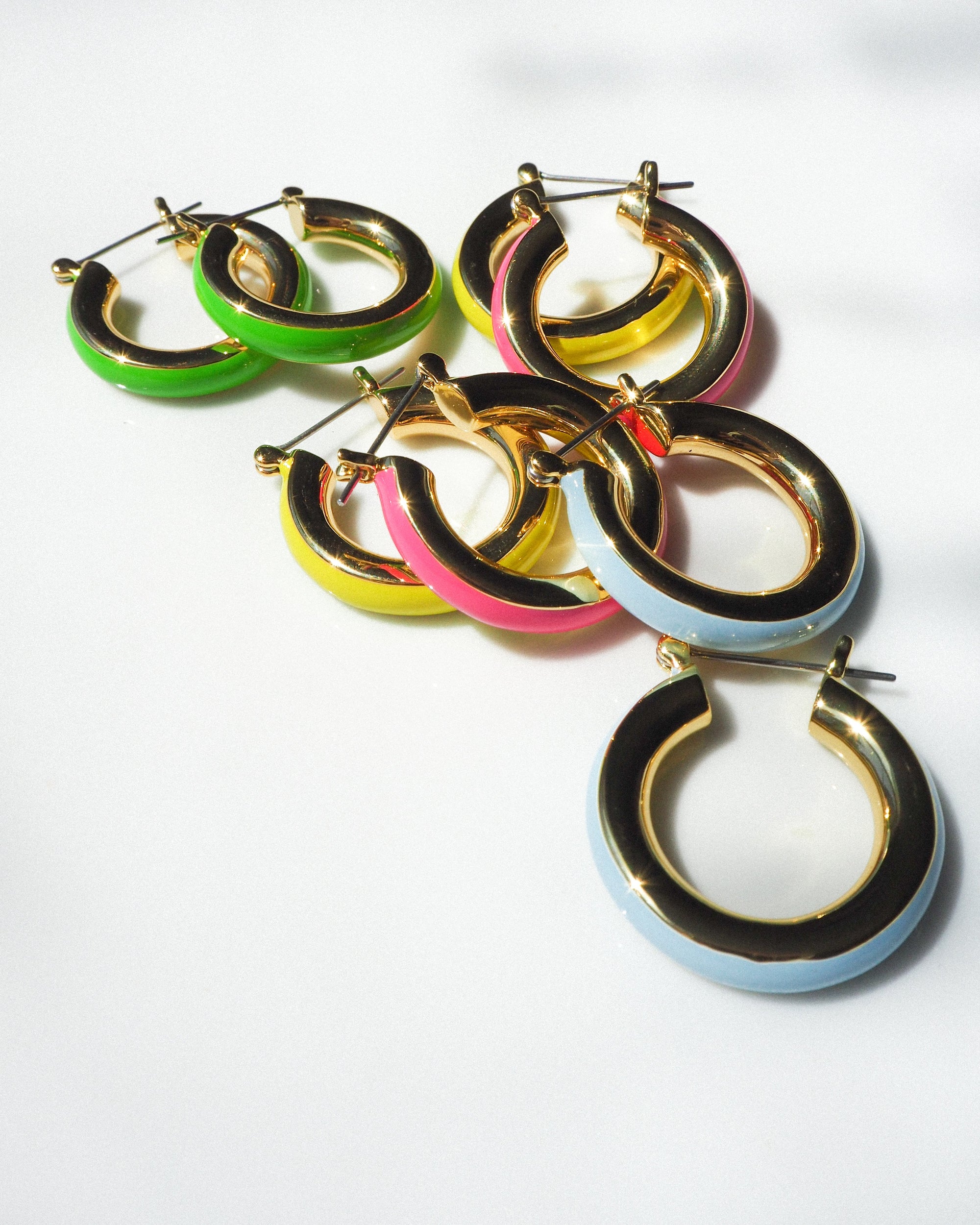 Luv Aj - Stripe Baby Amalfi Hoops - Bright Green/Gold -