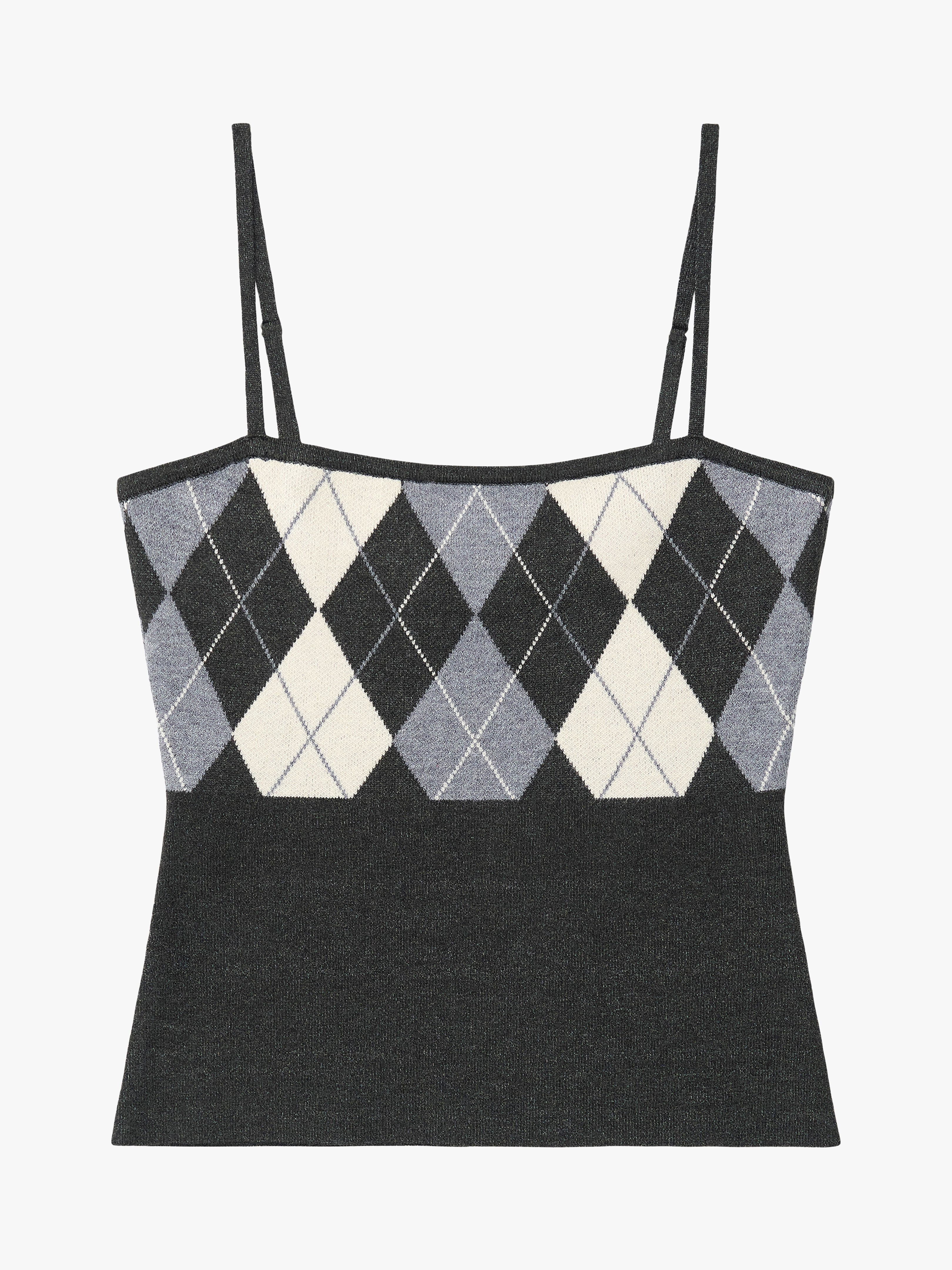 Lisa Says Gah - Tank Tops - Emi Tank - Grey Argyle – offe market