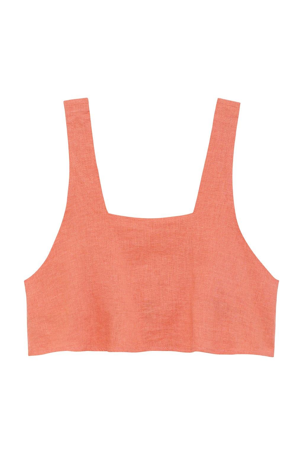 Montce - Coral Square Neck Crop Top -