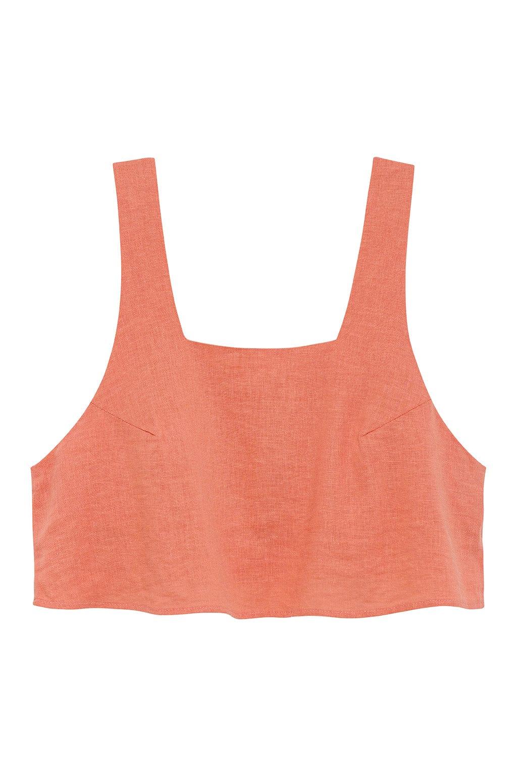 Montce - Coral Square Neck Crop Top -