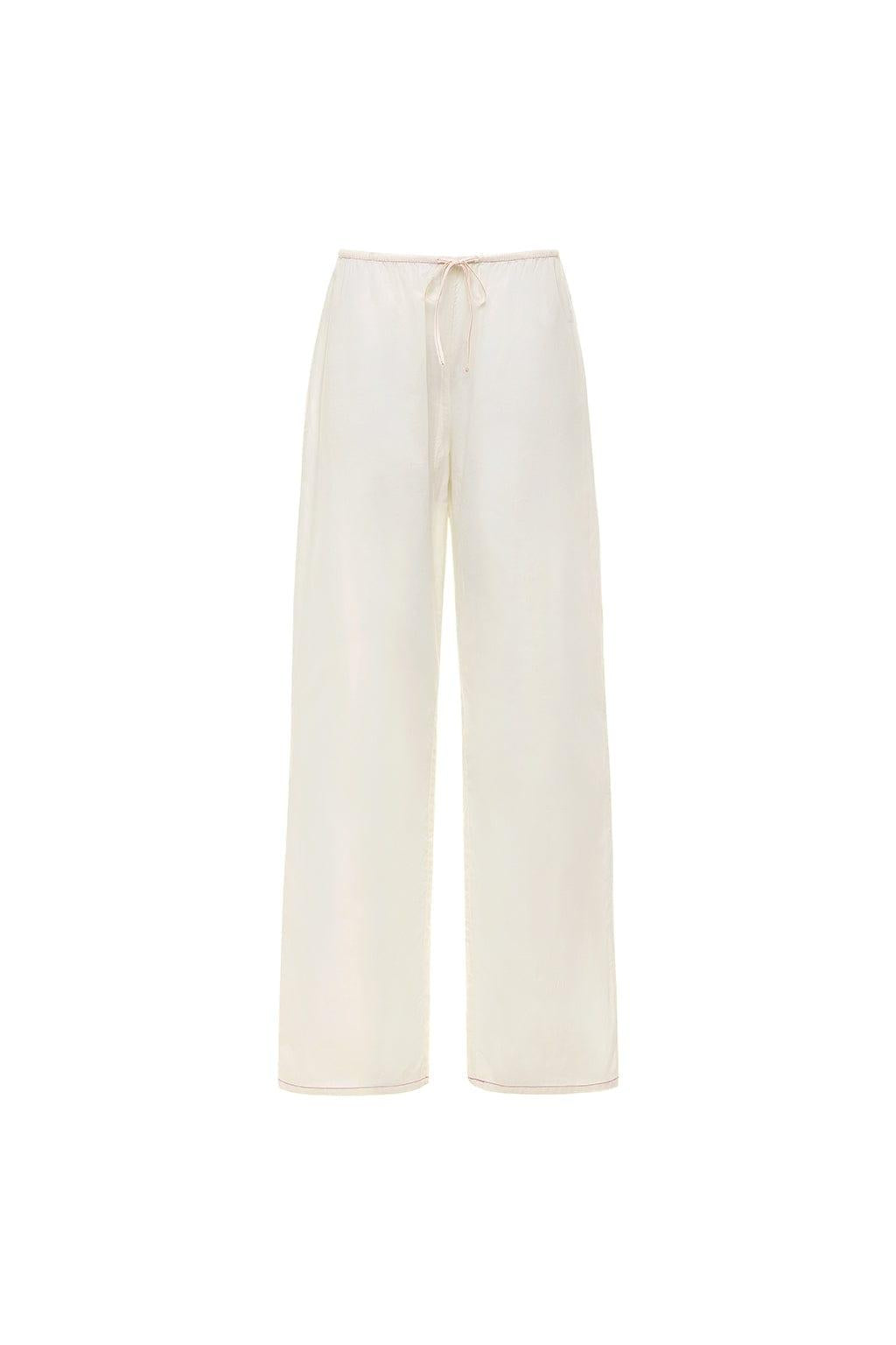 Montce - Cream (Raspberry Stitch) Drawstring Pant -