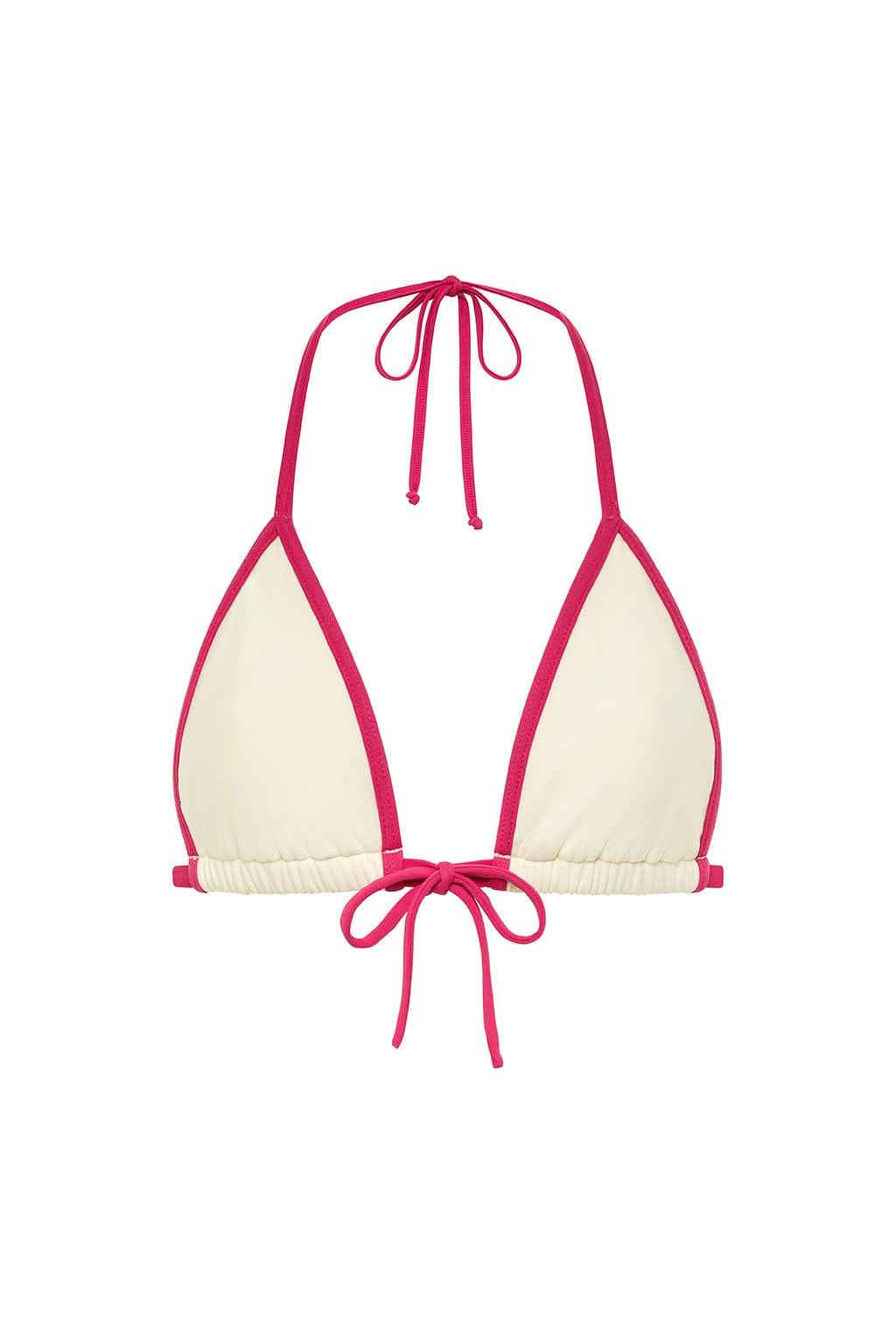 Montce - Cream Raspberry Binded Emma Bikini Top -