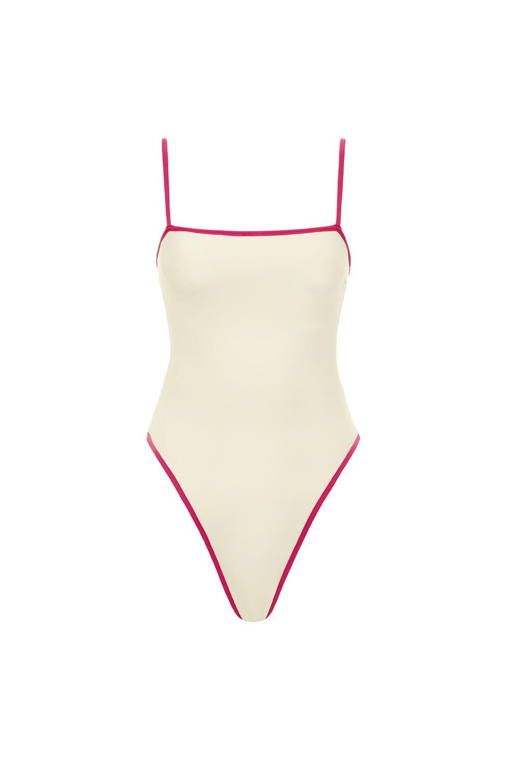 Montce - Cream Raspberry Binded Jacelyn One-Piece -