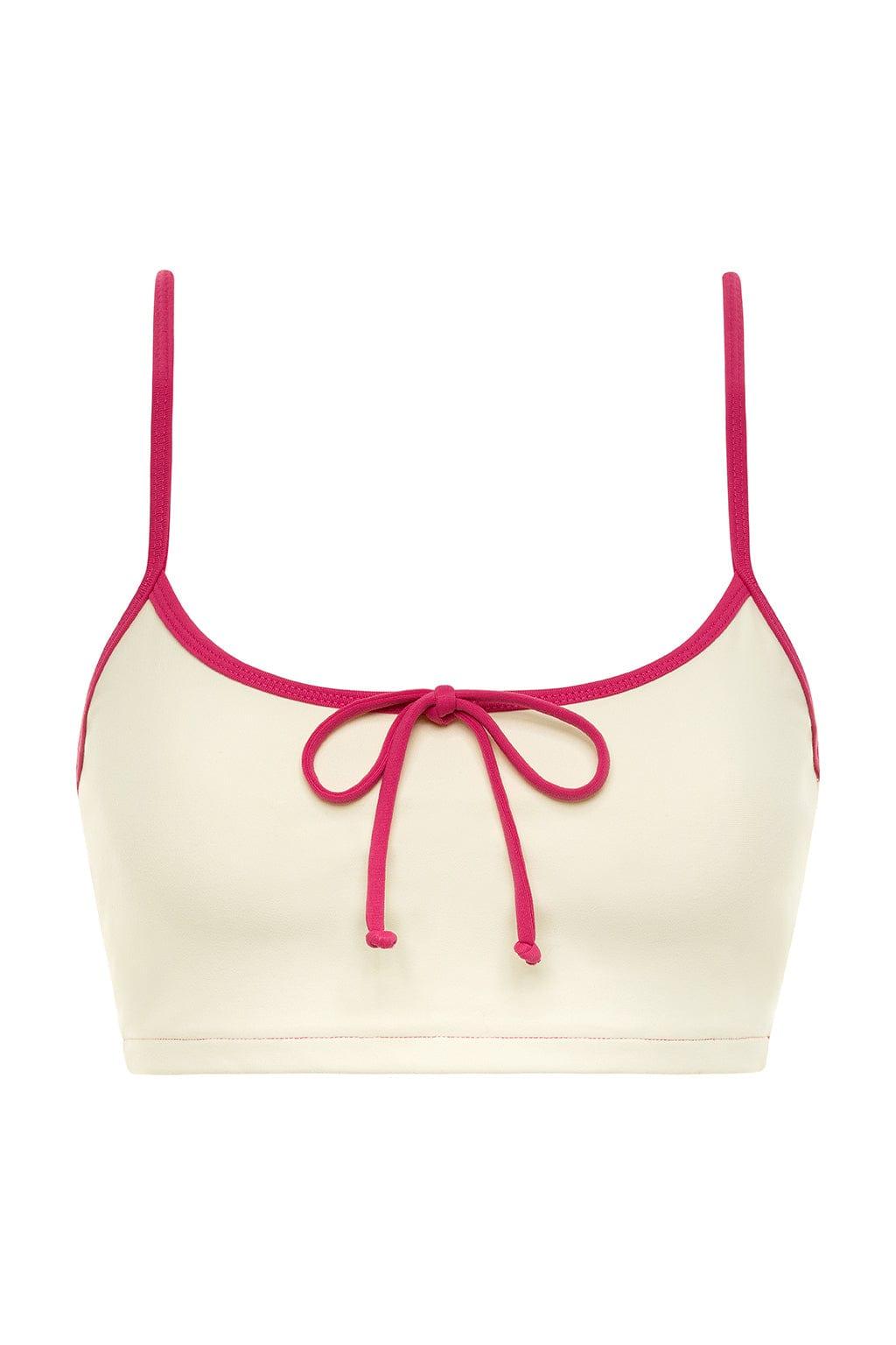 Montce - Cream Raspberry Binded Racerback Sport Top -