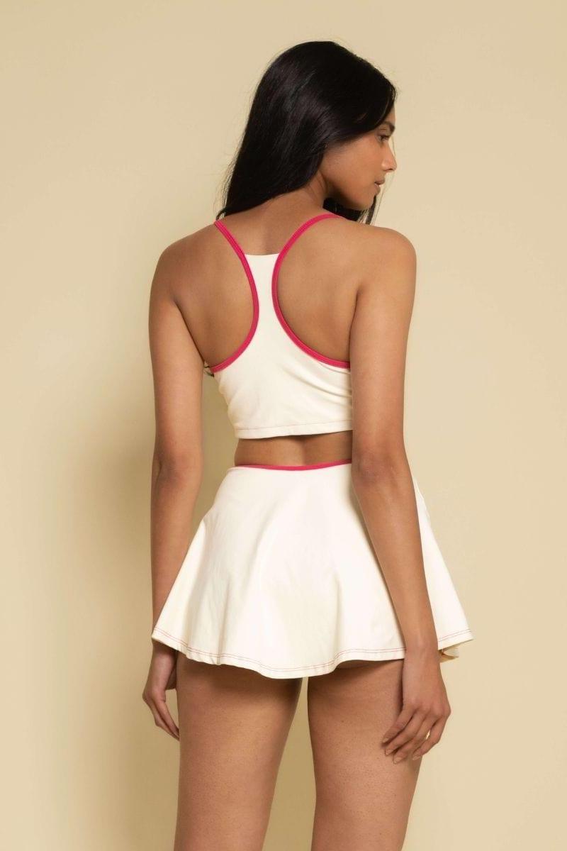 Montce - Cream Raspberry Binded Racerback Sport Top -
