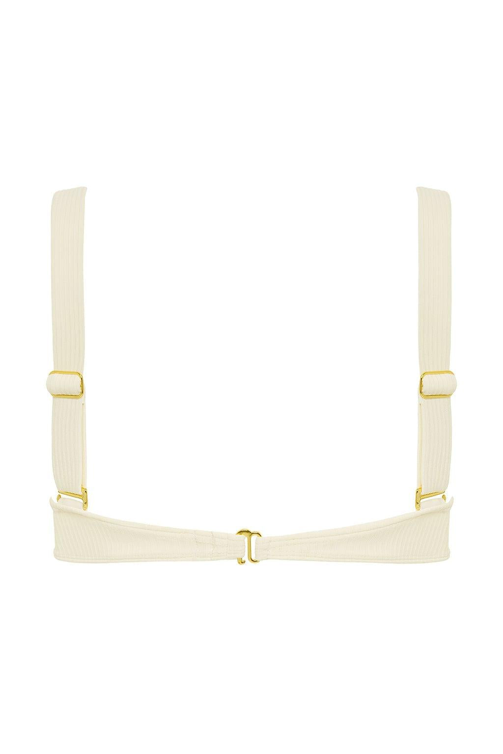 Montce - Cream Rib Bustier Bikini Top -