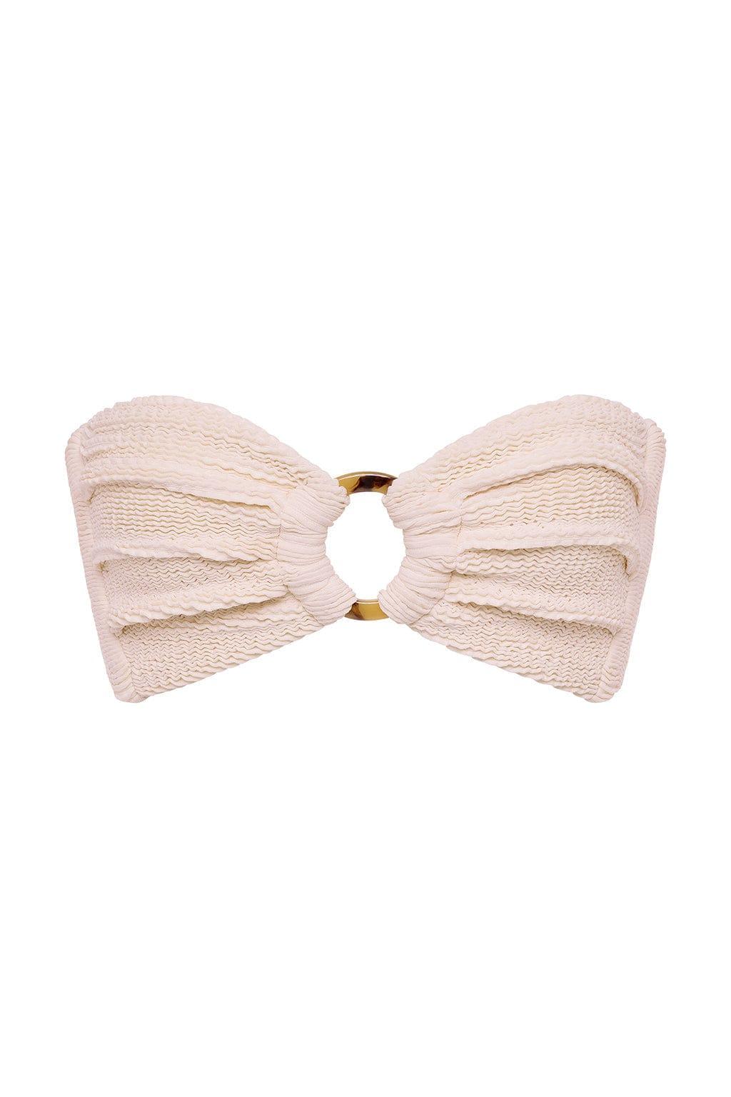 Montce - Crema Scrunch Tori Bandeau Bikini Top -