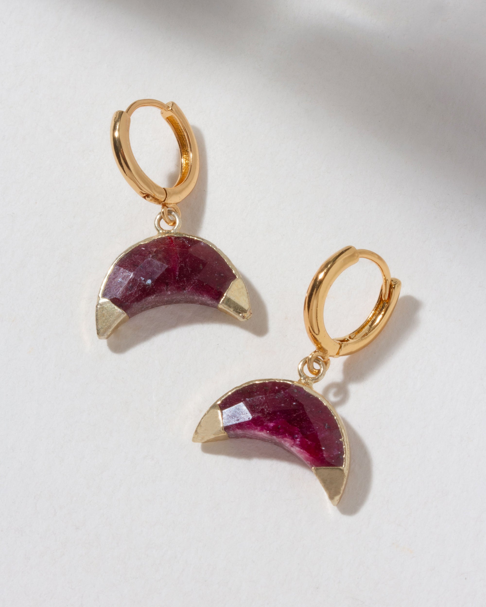 Luna Norte - Crescent Horn Huggie Hoop Earring -