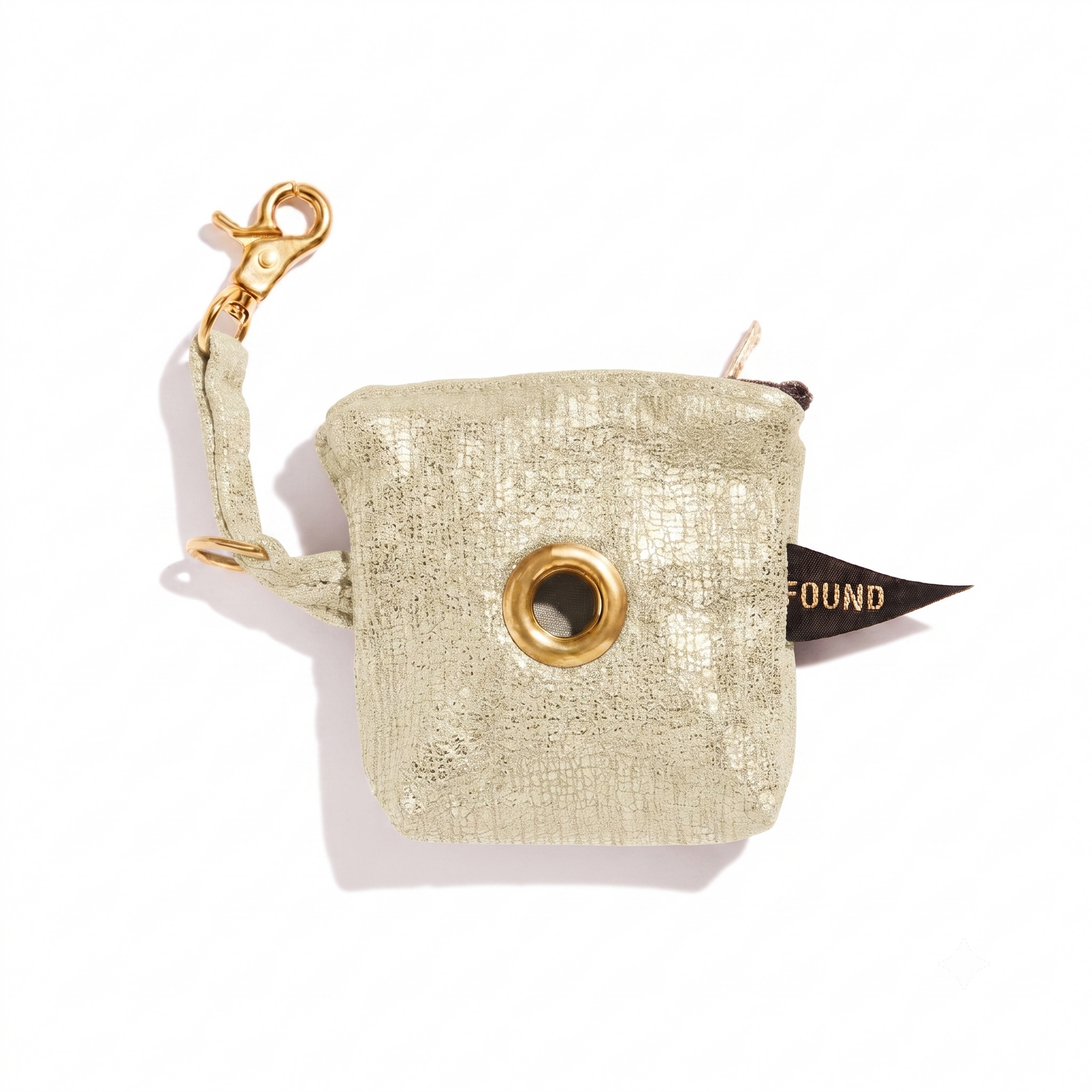 Poop Bag Pouch - Crinkled Gold