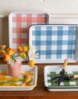 Crow Canyon Home - Max Humphrey x CCH Gingham Small Rectangle Tray - Yellow -