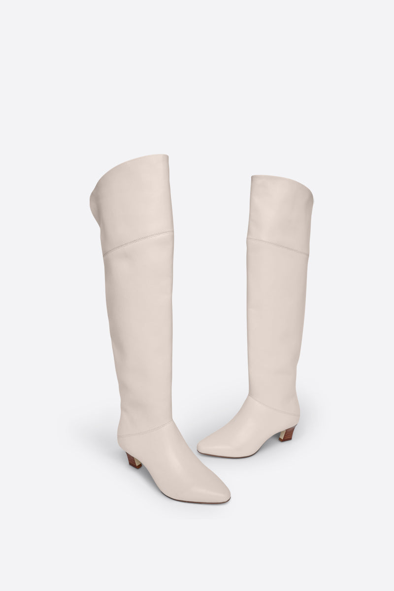 Deluca Over The Knee Boot Natural Sole