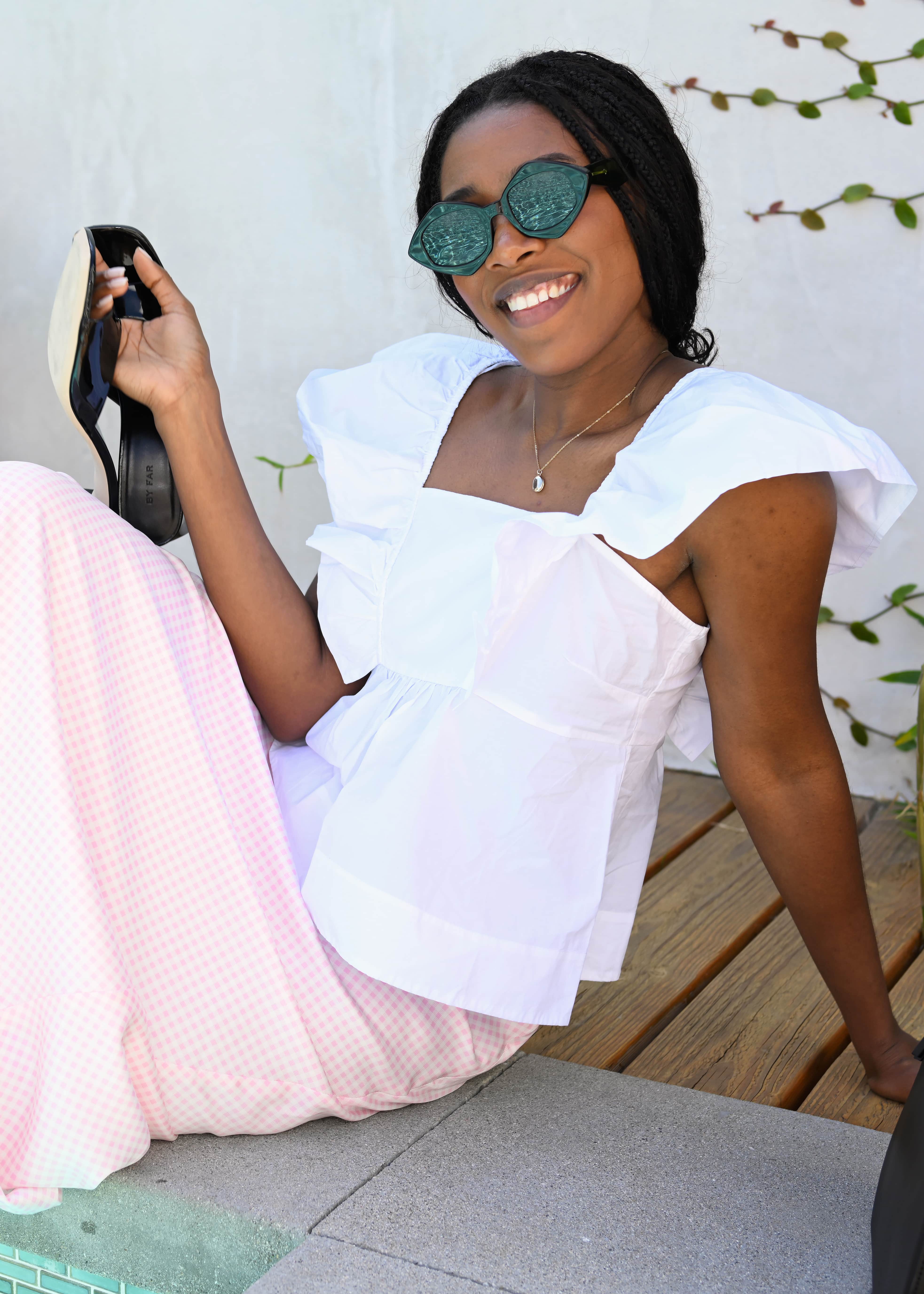 cotton ruffle blouse