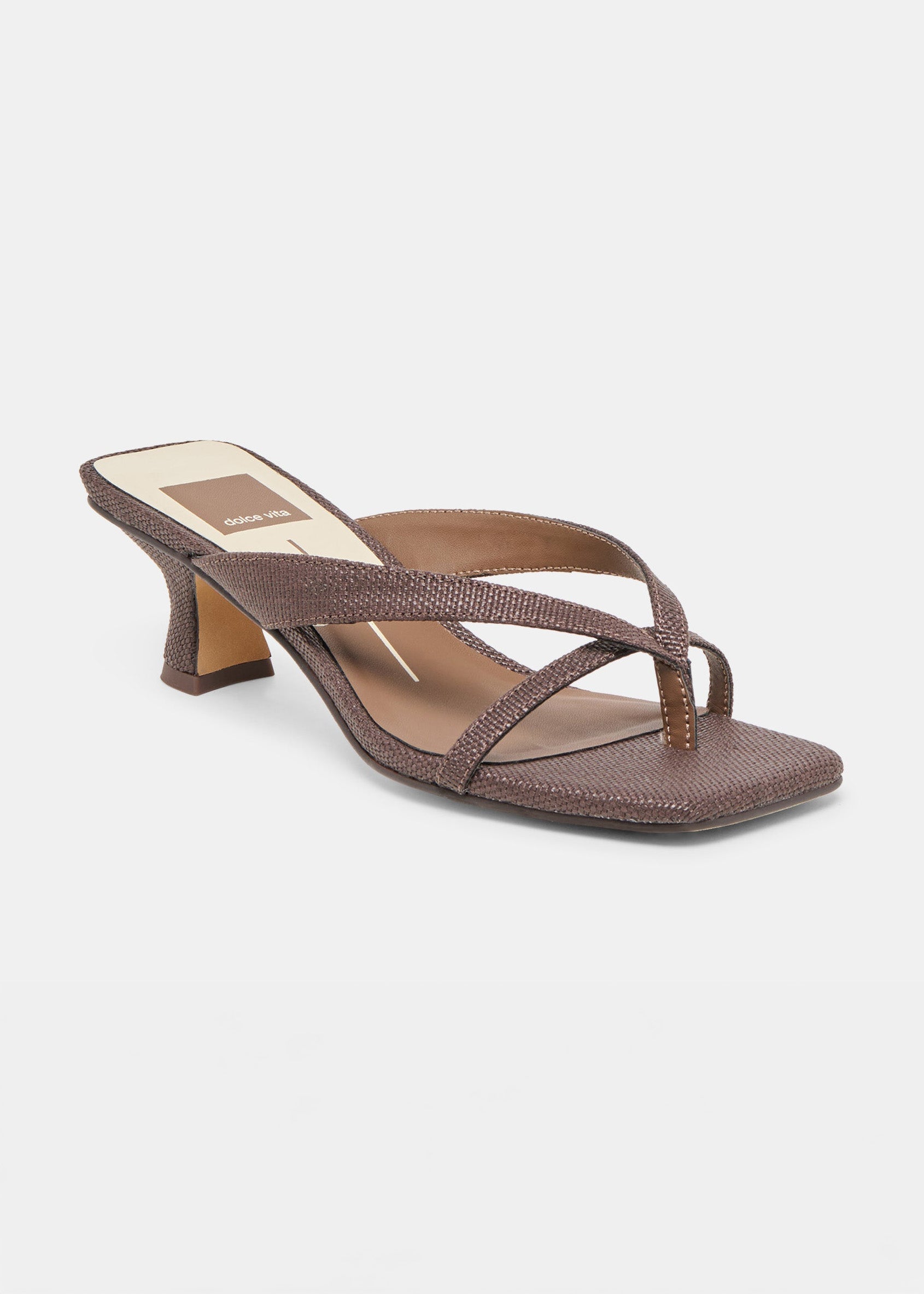 Brevel Heels - Chocolate Raffia