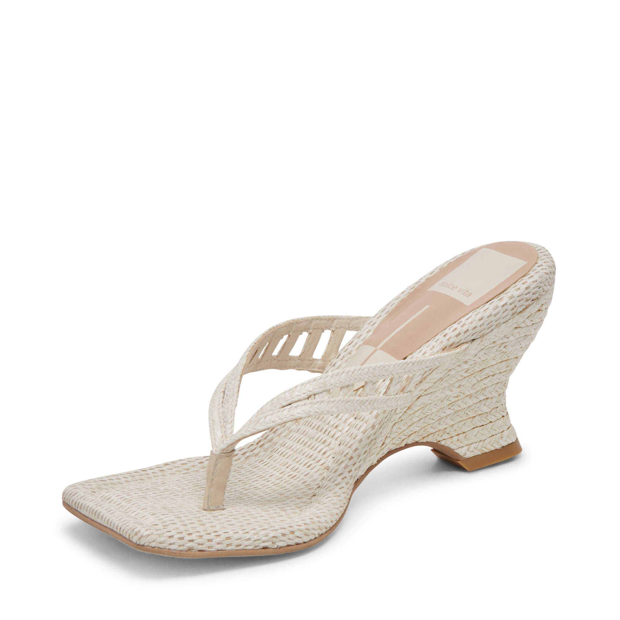 Nullah Wedges - Oatmeal Raffia
