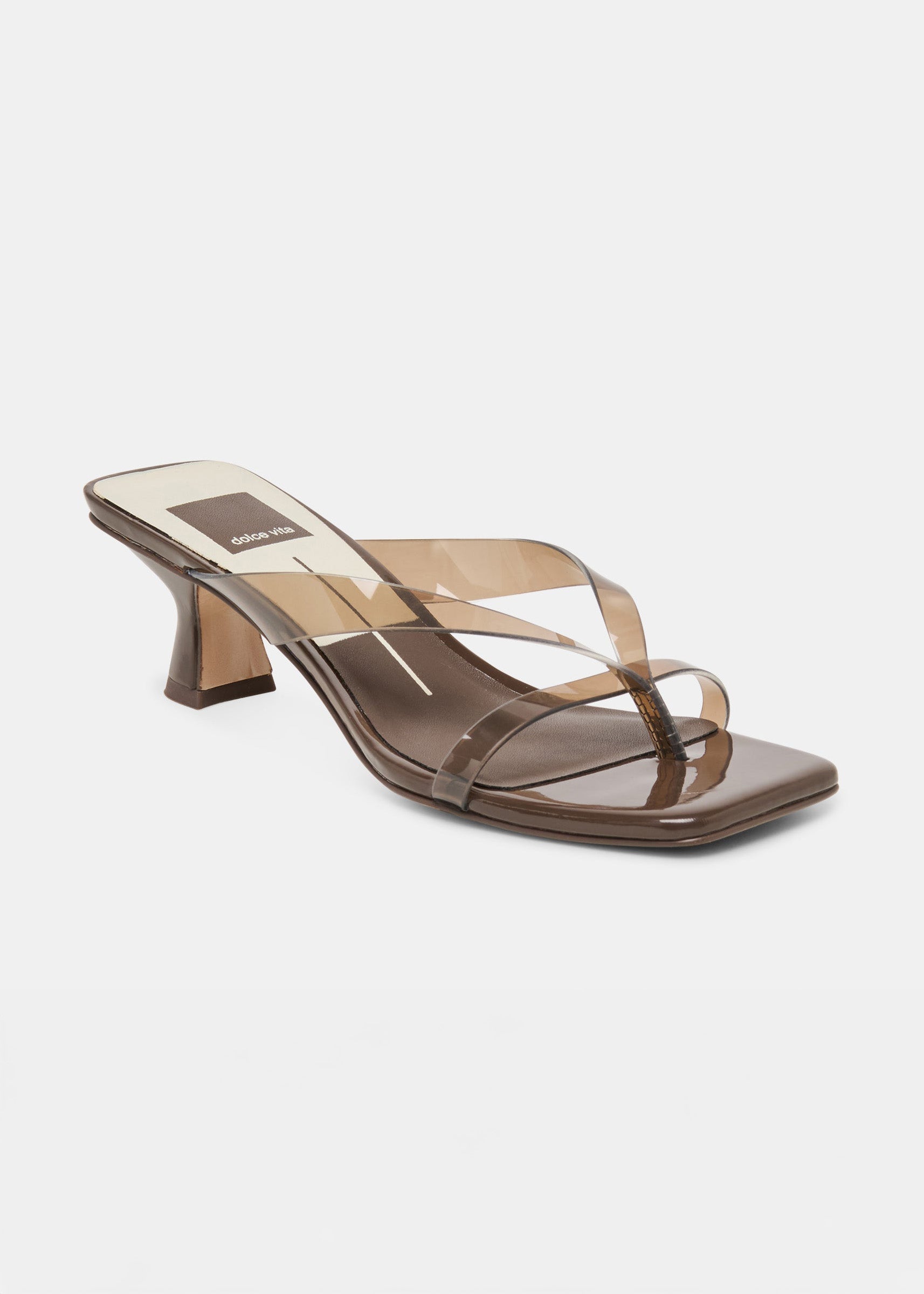 Brevel Vinyl Heels - Dark Brown Jelly