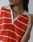Callahan Knitwear - Doris Overized Polo - Poppy -