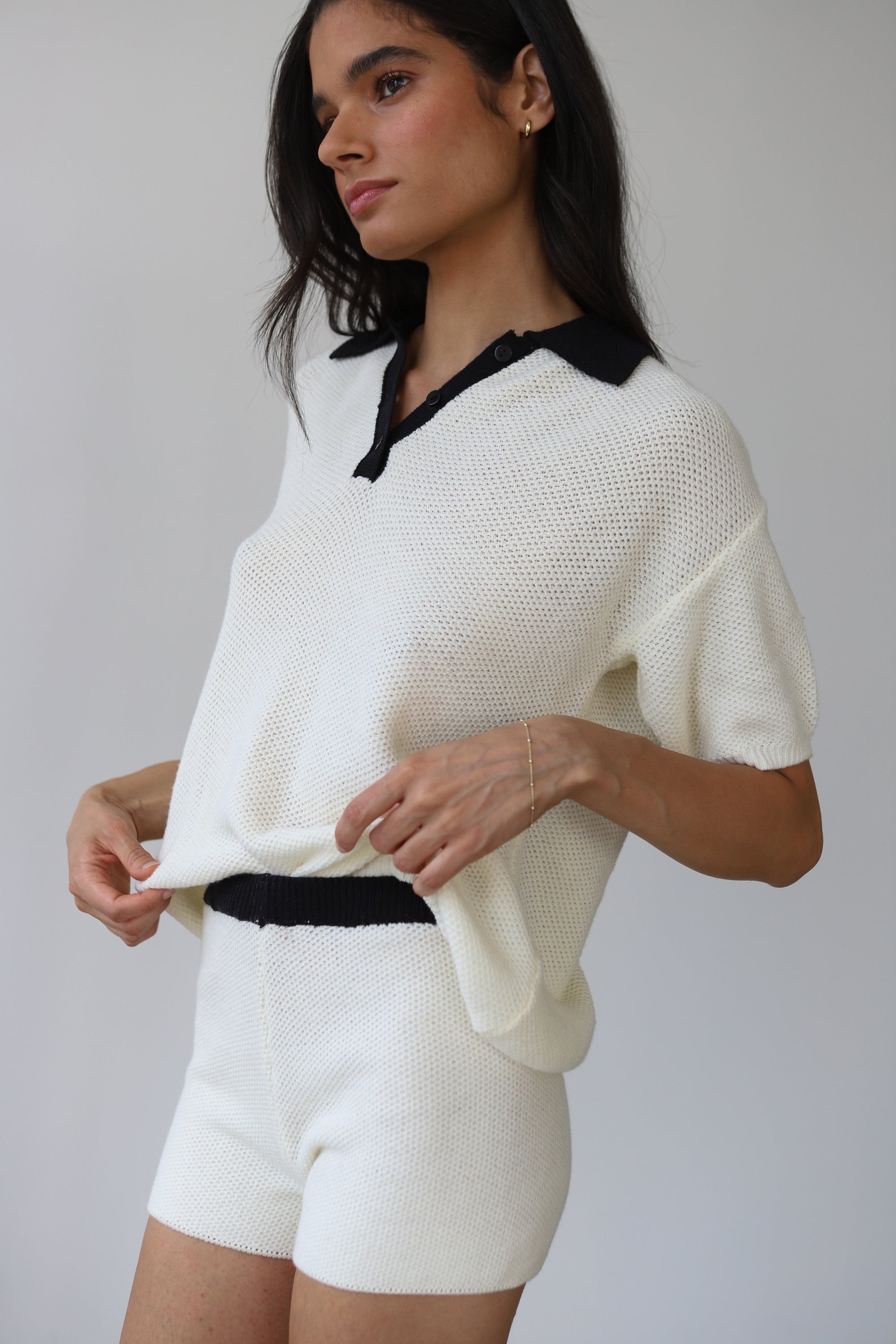 Callahan Knitwear - Doris Short - Creme -